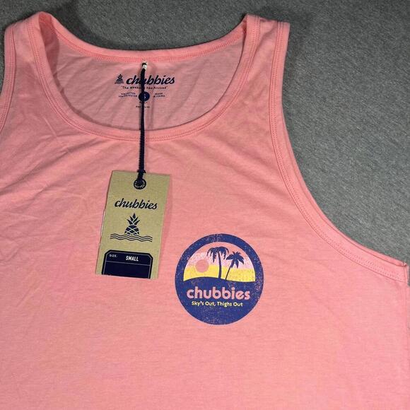 Chubbies “skys out thighs out”’The Trop and Lock Beachy Tank Top Mens Small - Picture 6 of 7